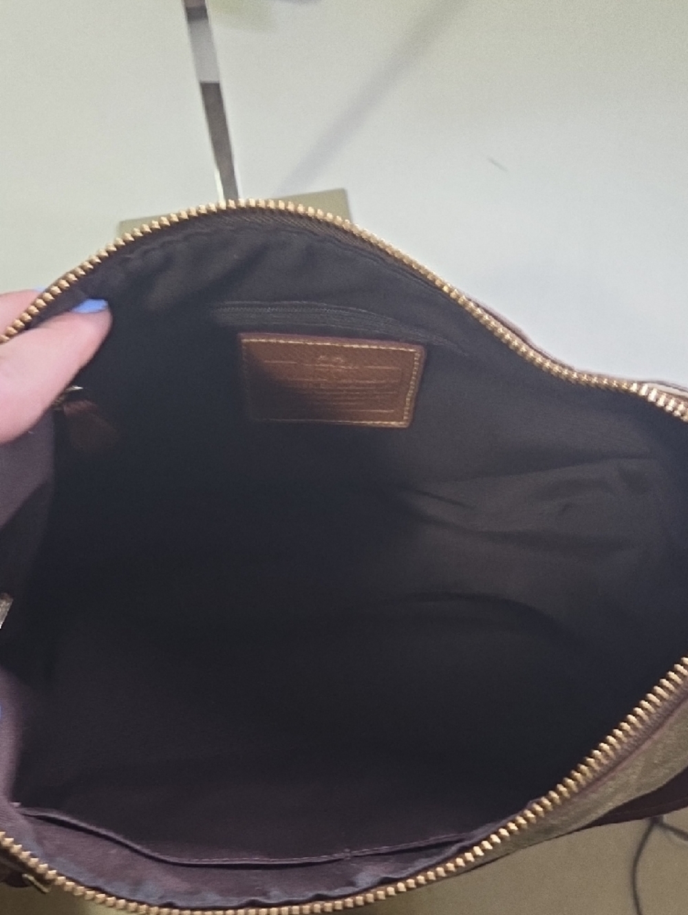 Coach Celeste  Brown Signature Canvas Shoulder Bag with Adjustable Strap - Picture 8 of 8